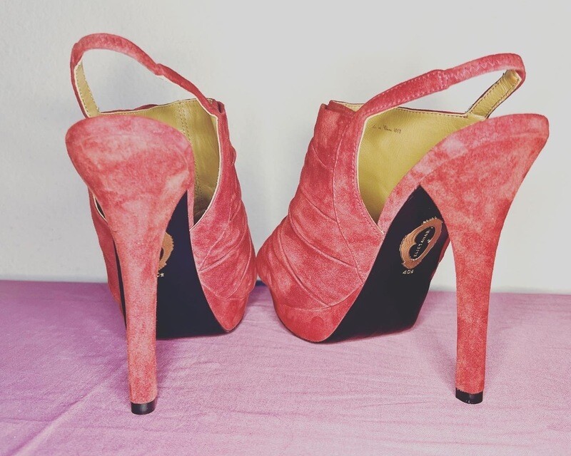 Ruby Red Sling Back Elie Tahari Designer Heels