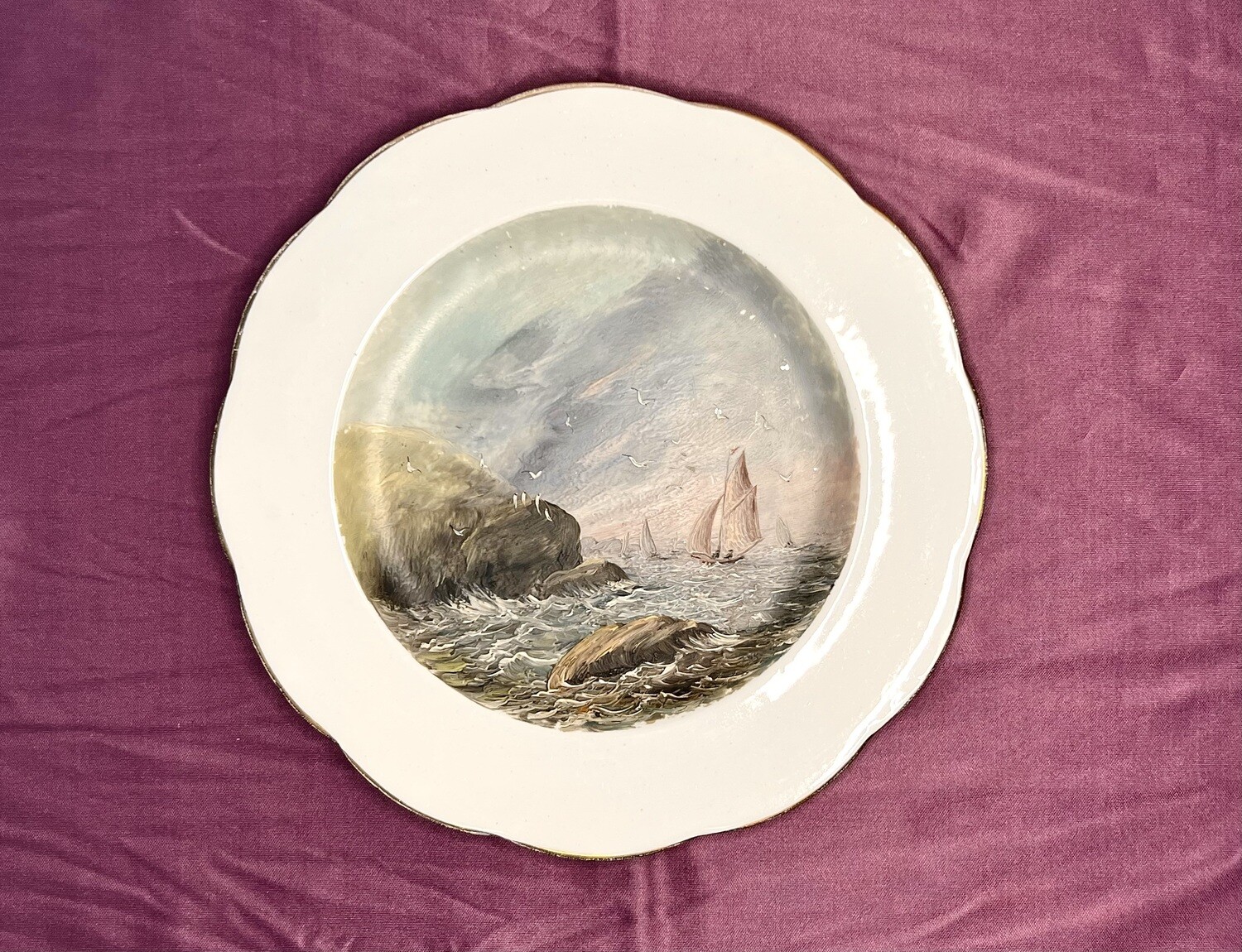 Antique Chas Allerton Semi-China - Maritime Plate