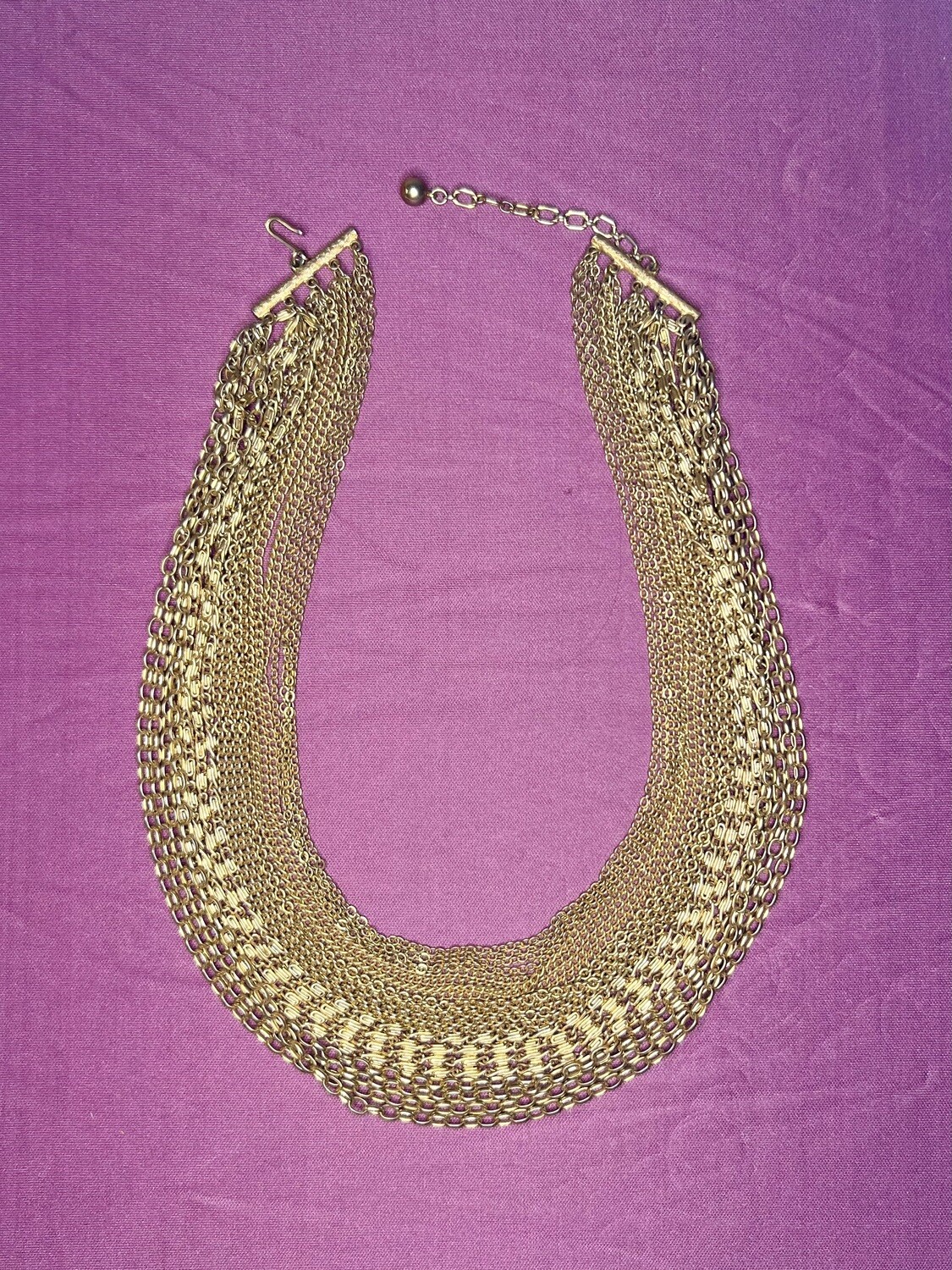 Vintage Trifari Multi-Chain Drop Necklace