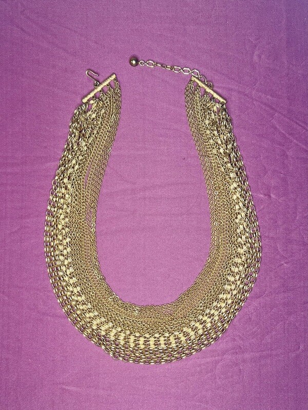 Vintage Trifari Multi-Chain Drop Necklace