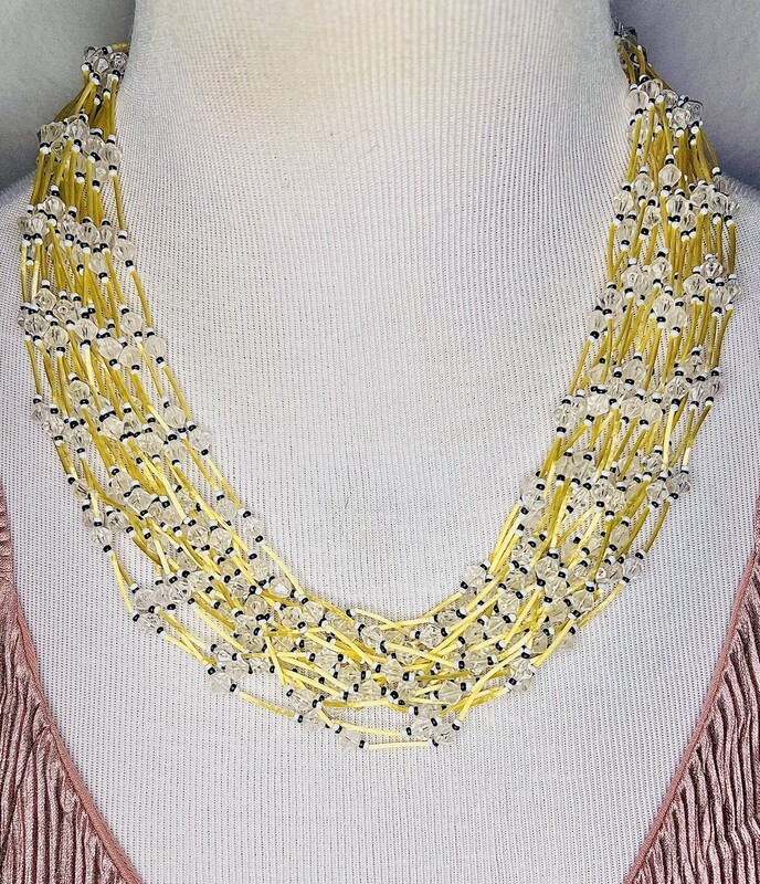 Vintage Mod Multi-Strand Necklace: Hong Kong