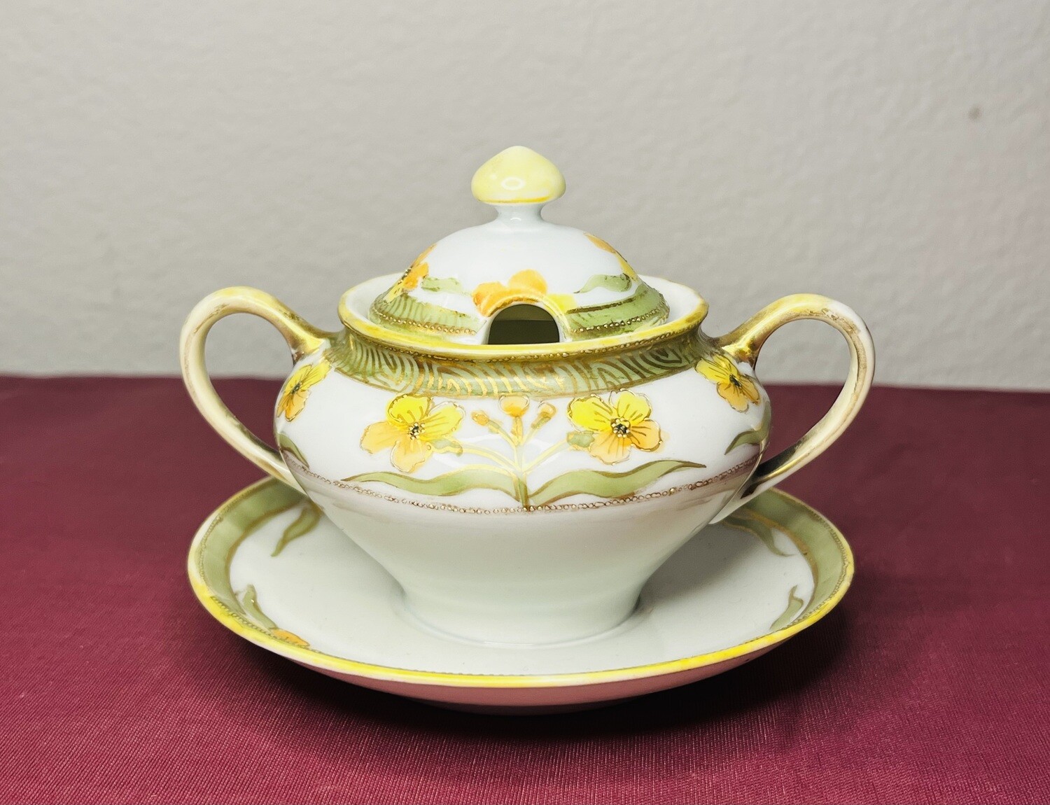 Antique Gold Traced Floral - Nippon Noritake Jar