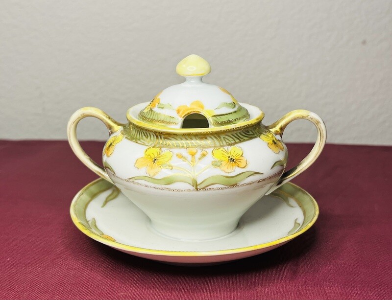 Antique Gold Traced Floral - Nippon Noritake Jar