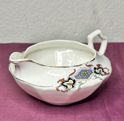 Rare Saxon China Abstract Floral Gravy Bowl