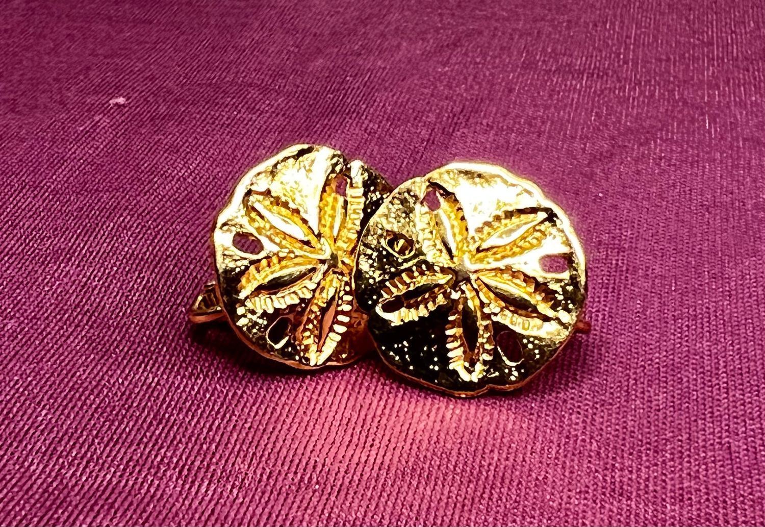 Napier Gold Plated - Sand Dollar Earrings