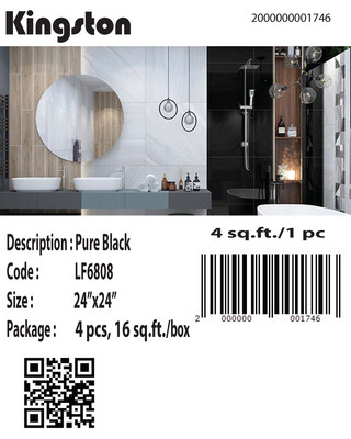 LF6808 (24X24) PURE BLACK