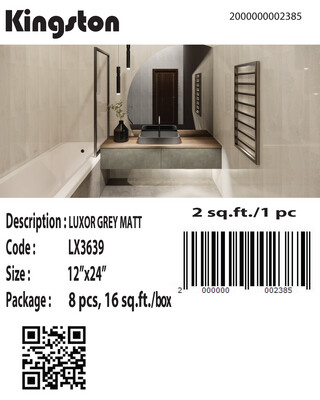 LX3639 (12X24) LUXOR GREY