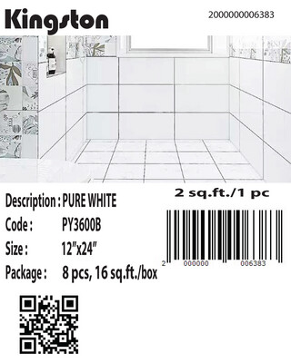 PY3600B (12X24) PURE WHITE