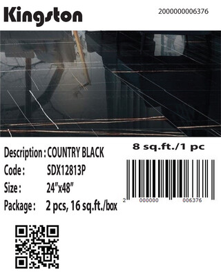 SDX12813P (24X48) COUNTRY BLACK