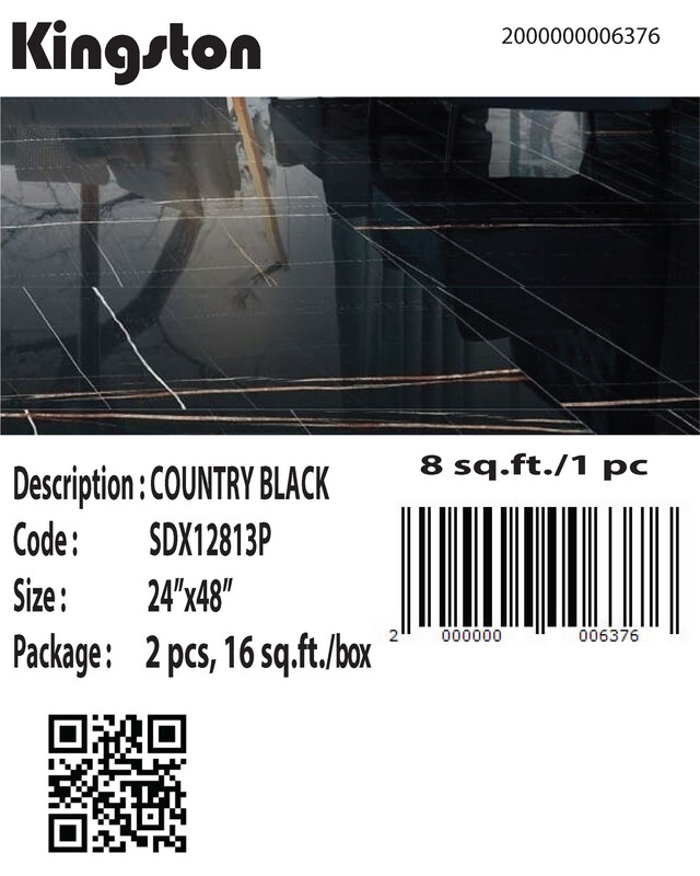 SDX12813P (24X48) COUNTRY BLACK