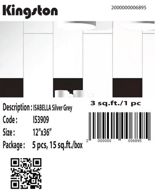 IS3909 (12X36) ISABELLA SILVER GREY