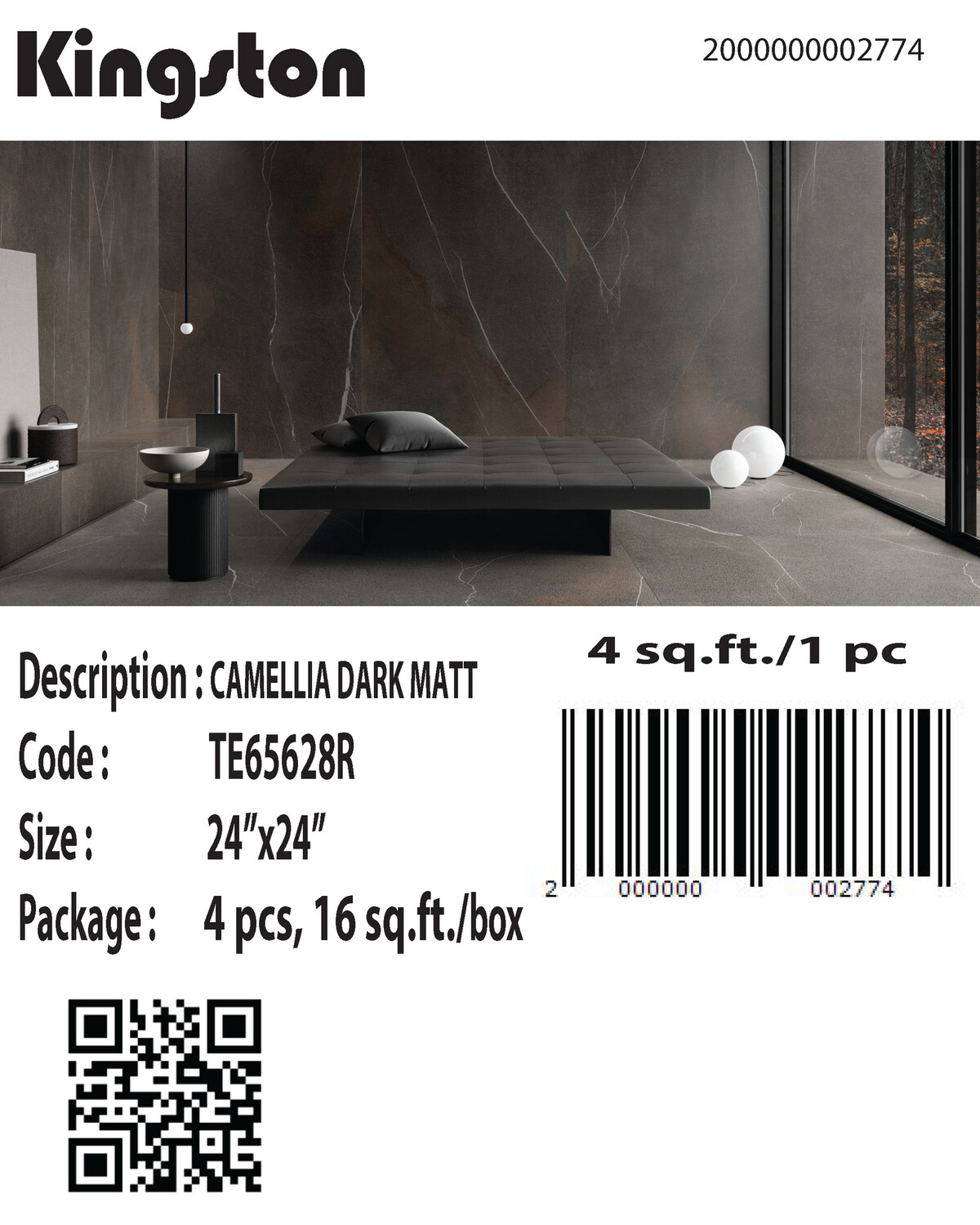 TE65628R  CAMELLIA DARK (24X24)