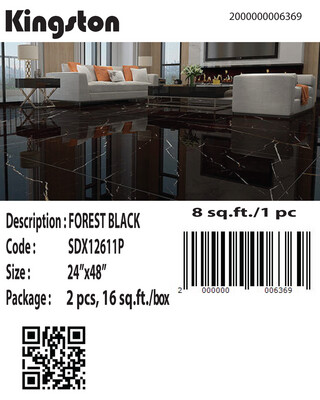 SDX12611P (24X48) FOREST BLACK