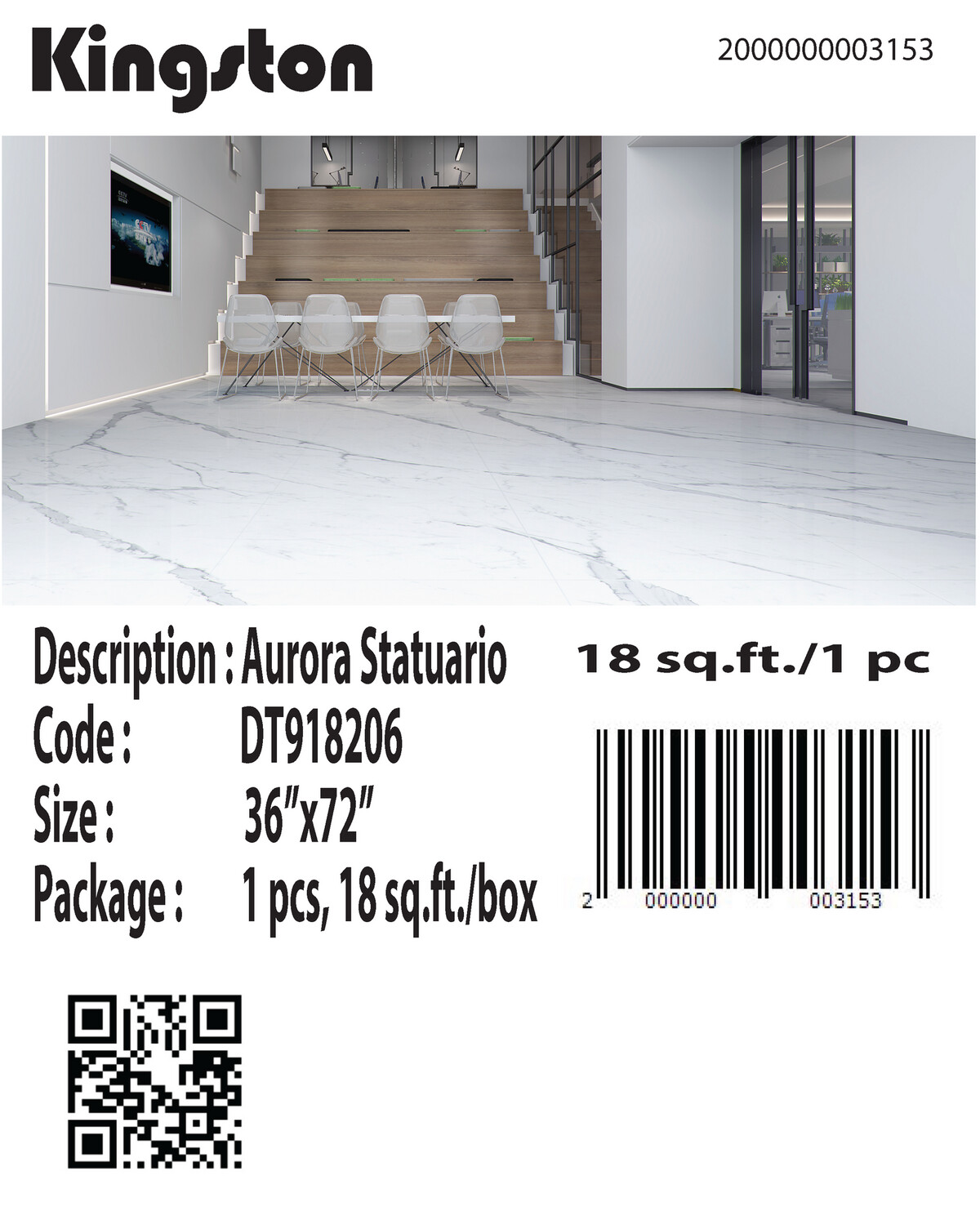 DT918206 (36X72) AURORA STATURIO