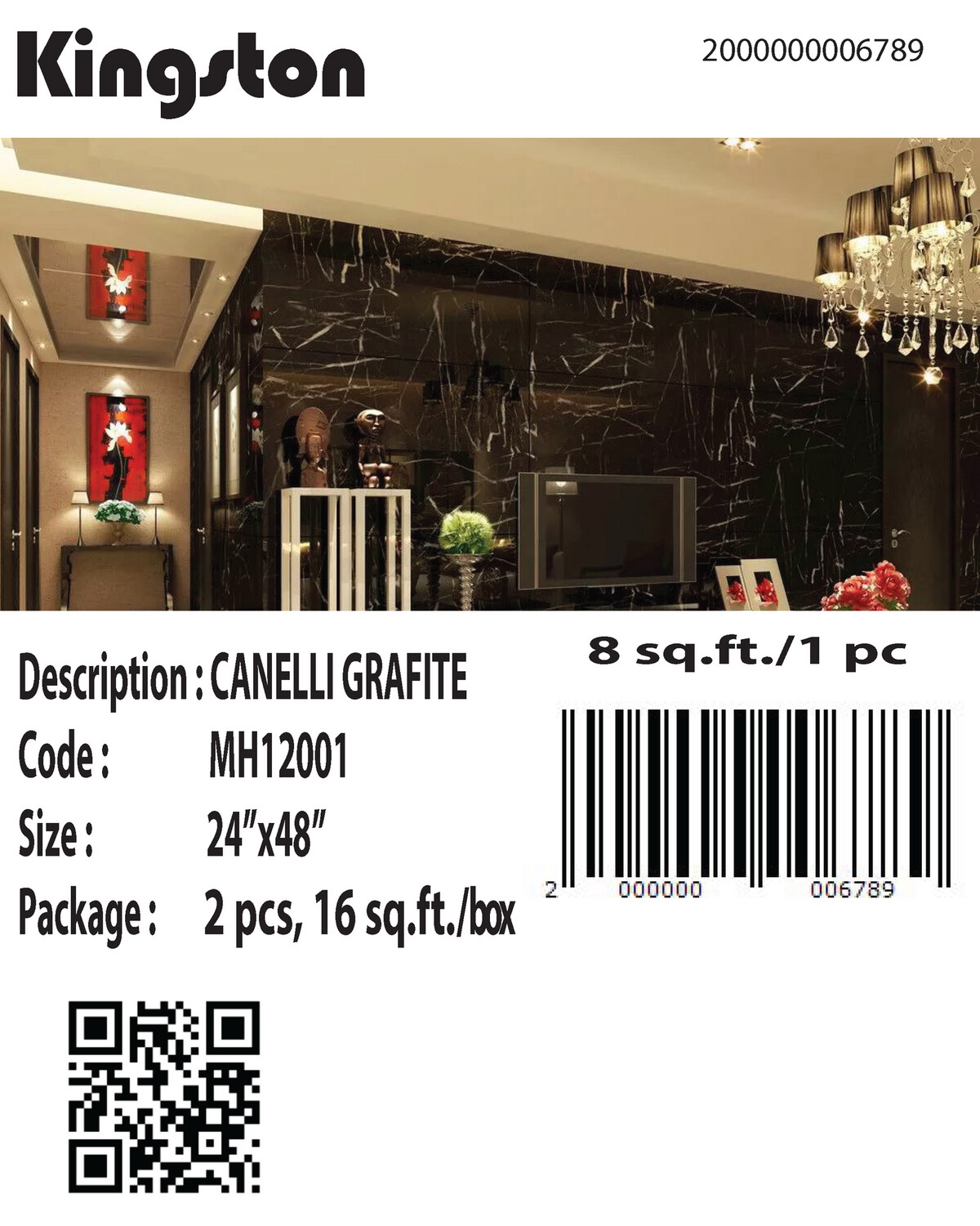 MH12001 (24X48) CANELLI GRAFITE
