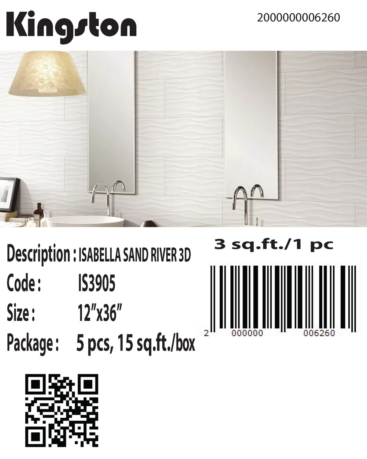 IS3905 (12X36) ISABELLA SAND RIVER