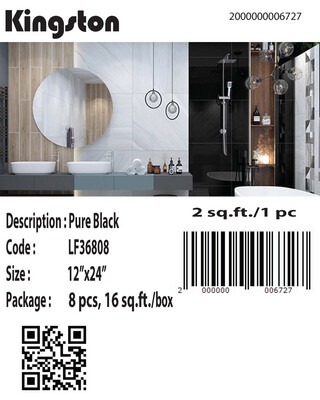 LF36808 (12X24) PURE BLACK