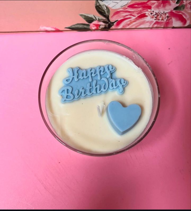 Blue Birthday Candle
