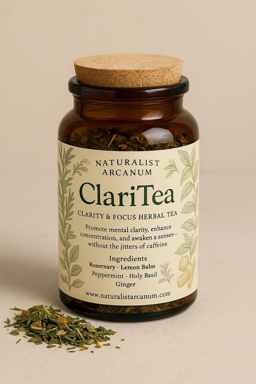 ClariTea - Limited Edition Amber Glass Jar