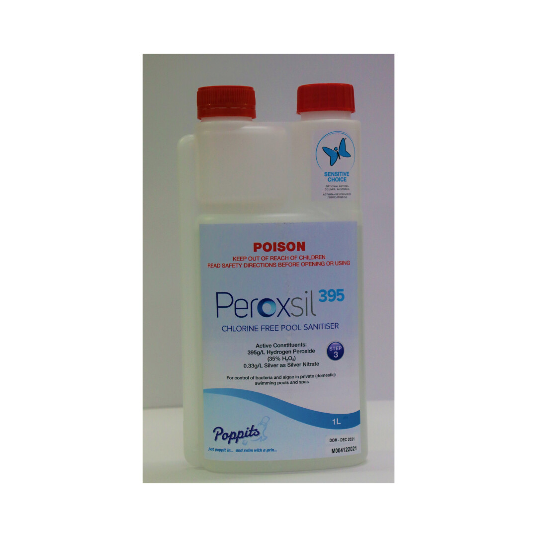 Poppits Peroxsil 395 Chlorine Free Sanitiser 1L