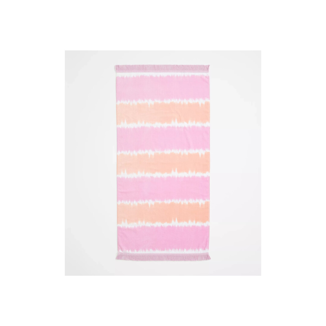 ALEXI Pink Printed Beach Towel