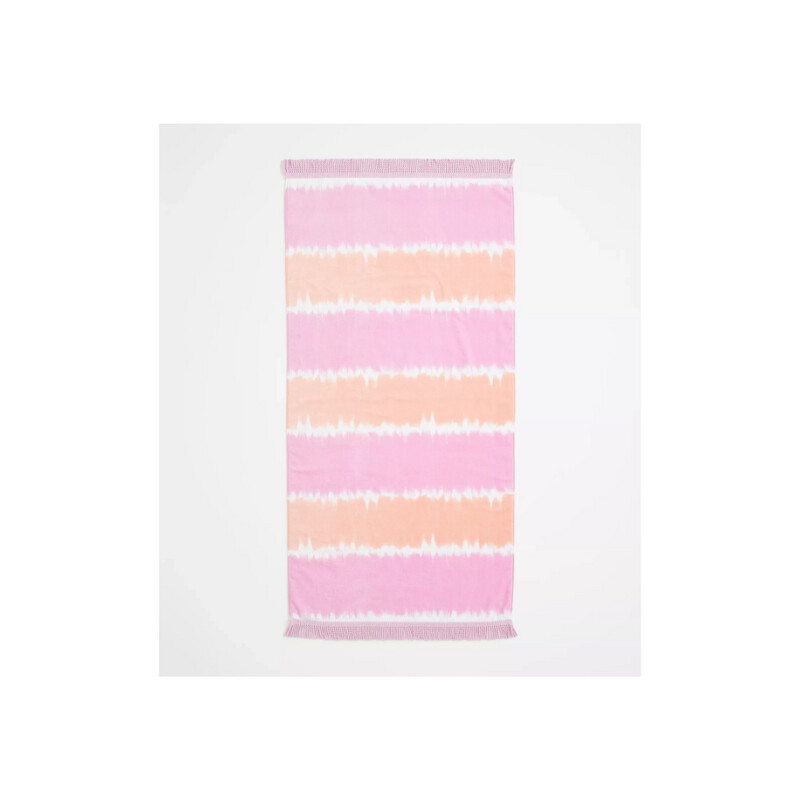 ALEXI Pink Printed Beach Towel