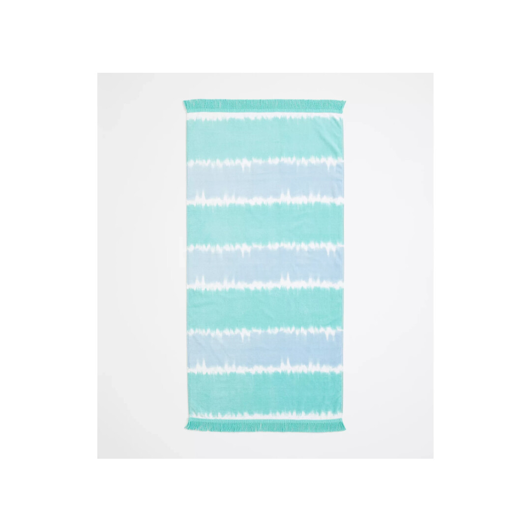 ALEXI Green Printed Beach Towel