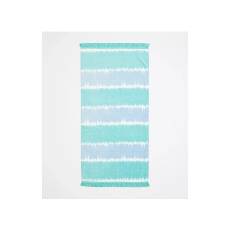 ALEXI Green Printed Beach Towel