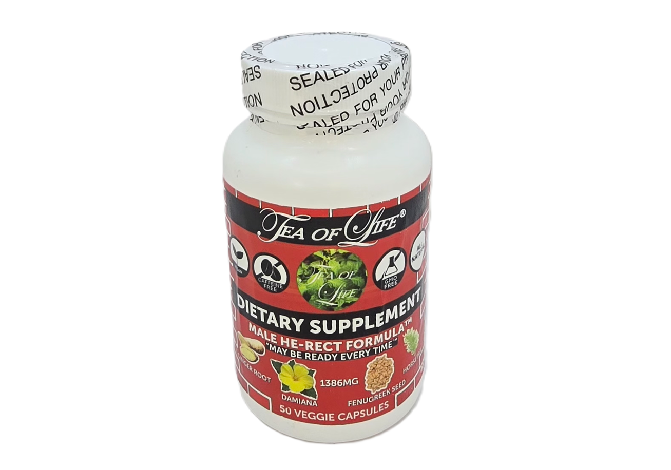 Tea Of Life® Male He -Rect Formula 50 Capsules