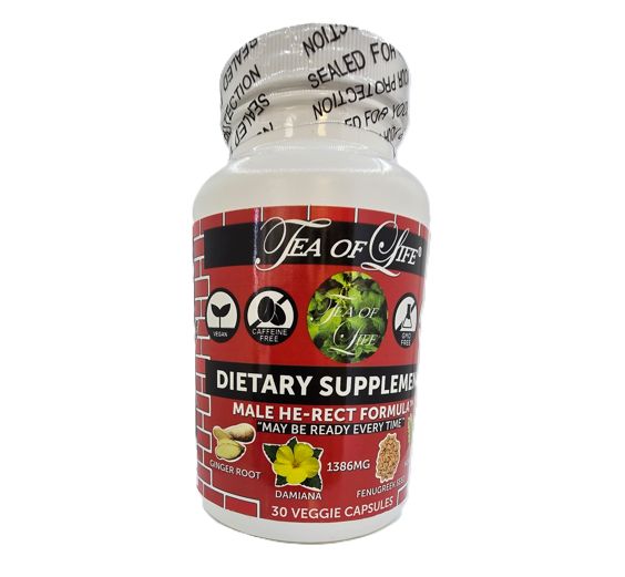 Tea Of Life® Male He -Rect Formula 30 Capsules