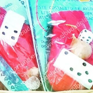 Amuleto, buena suerte.  Costalito de la buena suerte.  Juegos de azar.