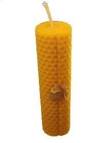 Vela de miel,  natural. Hecha a mano.
