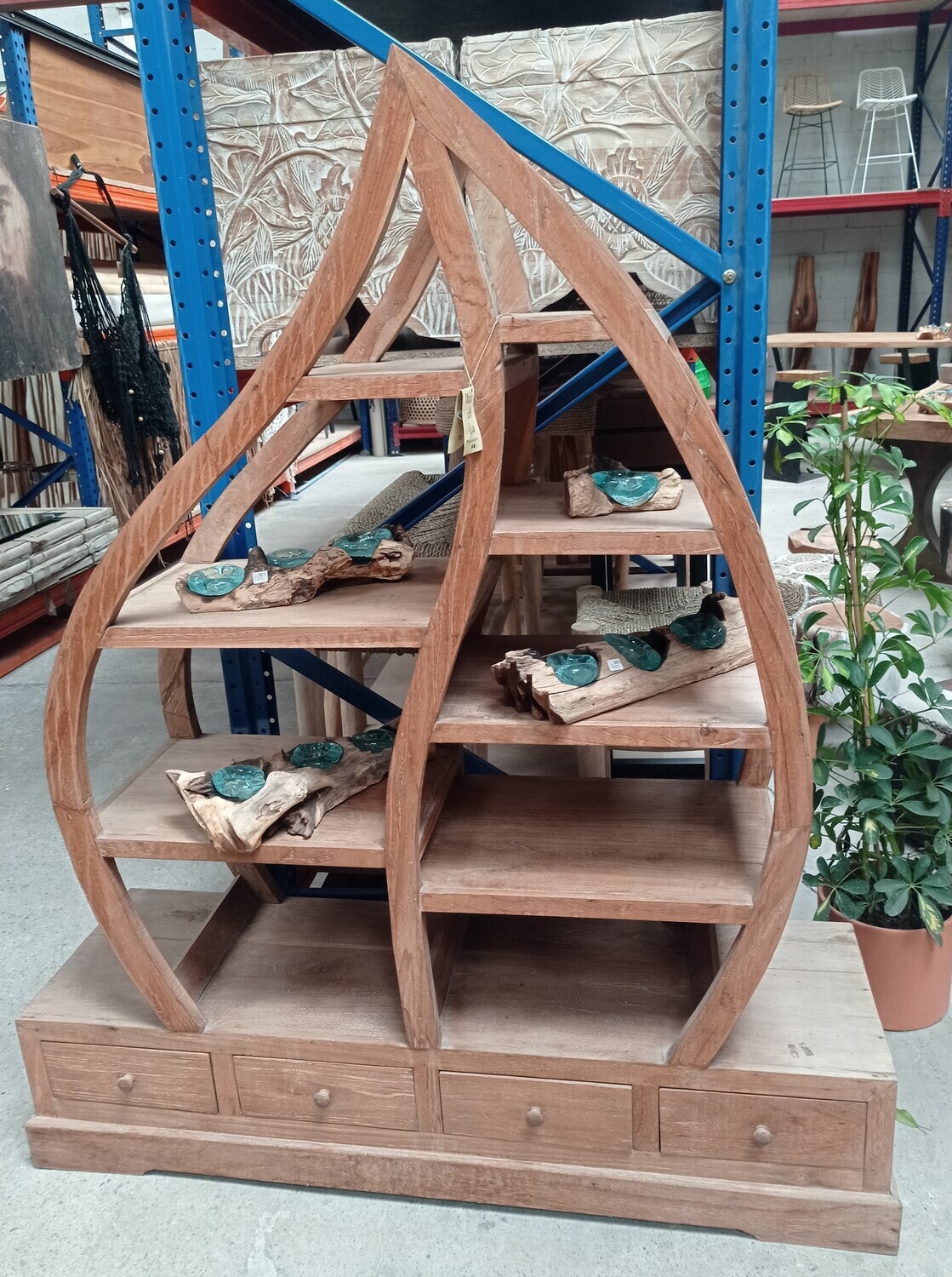 Estantería teka lagrima