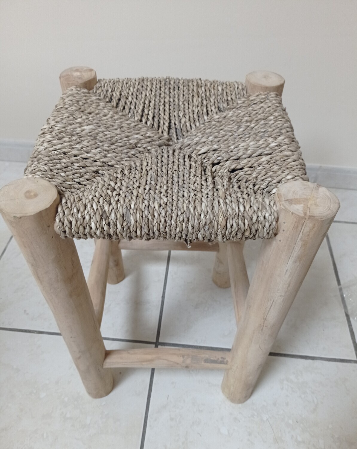 Taburete cuerda natural