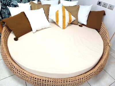 Cama de bambu redonda 2 metros