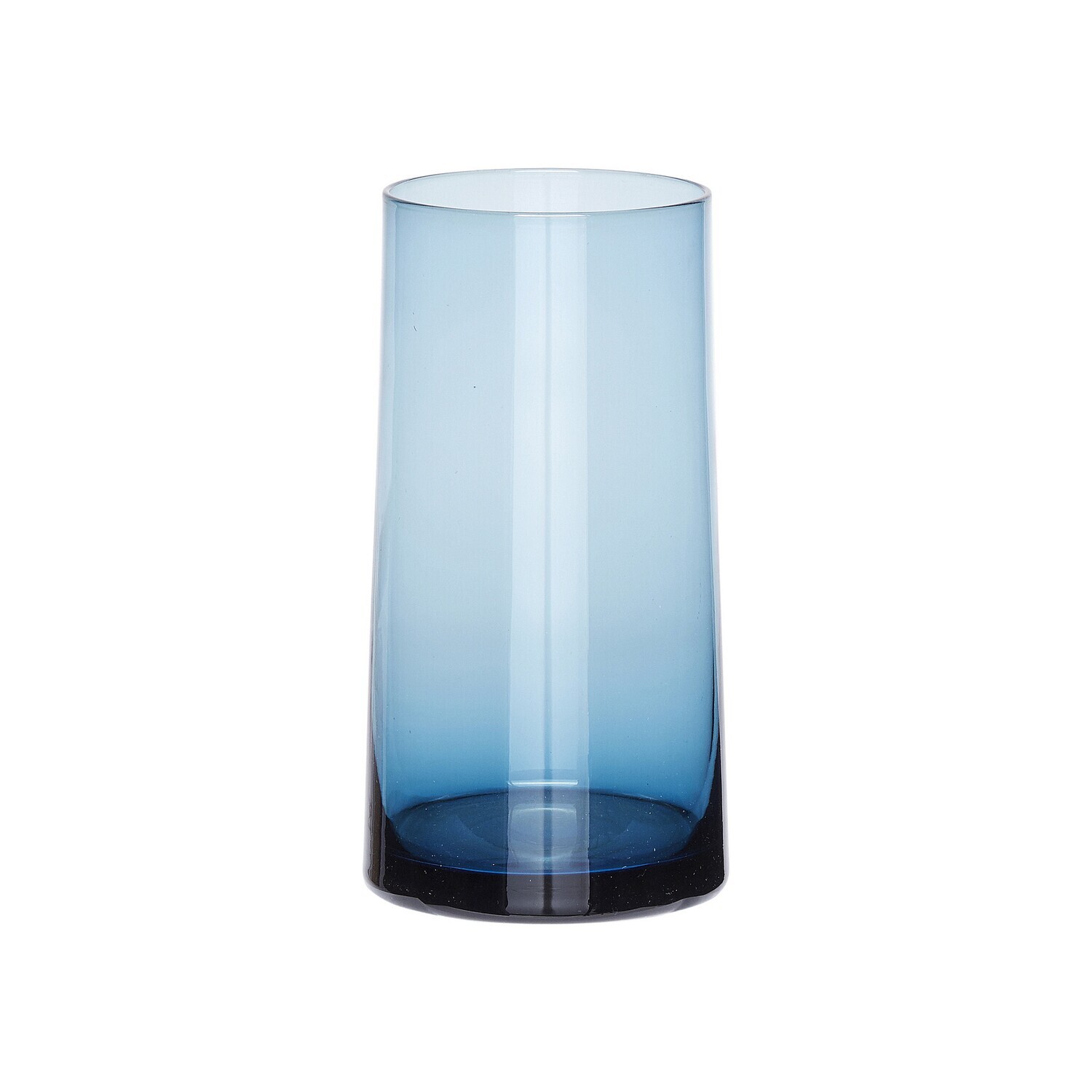 Hübsch vaas blauw glas - ø7 x h16 cm
