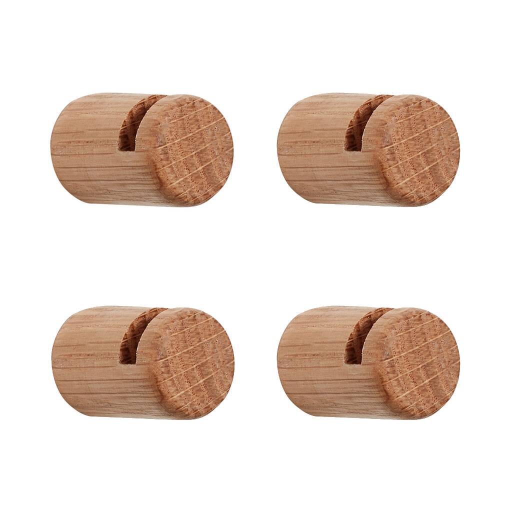 Hübsch houten kapstokhaak - set van 4 stuks