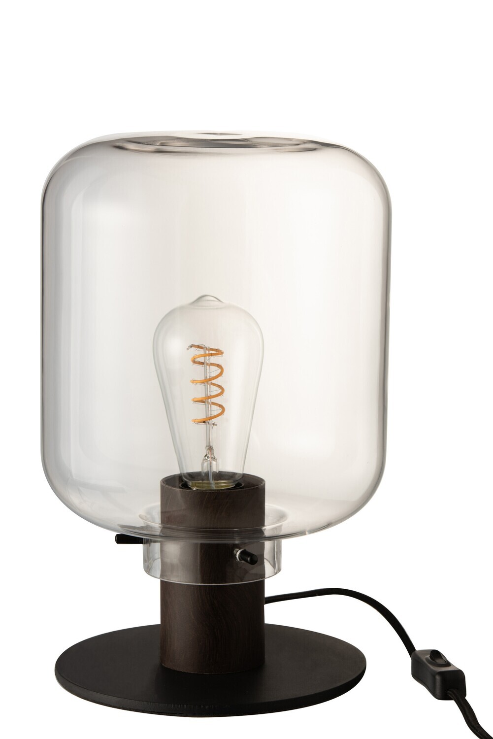 J-line tafellamp Kiyu - Glas en staal - ø20x30 cm