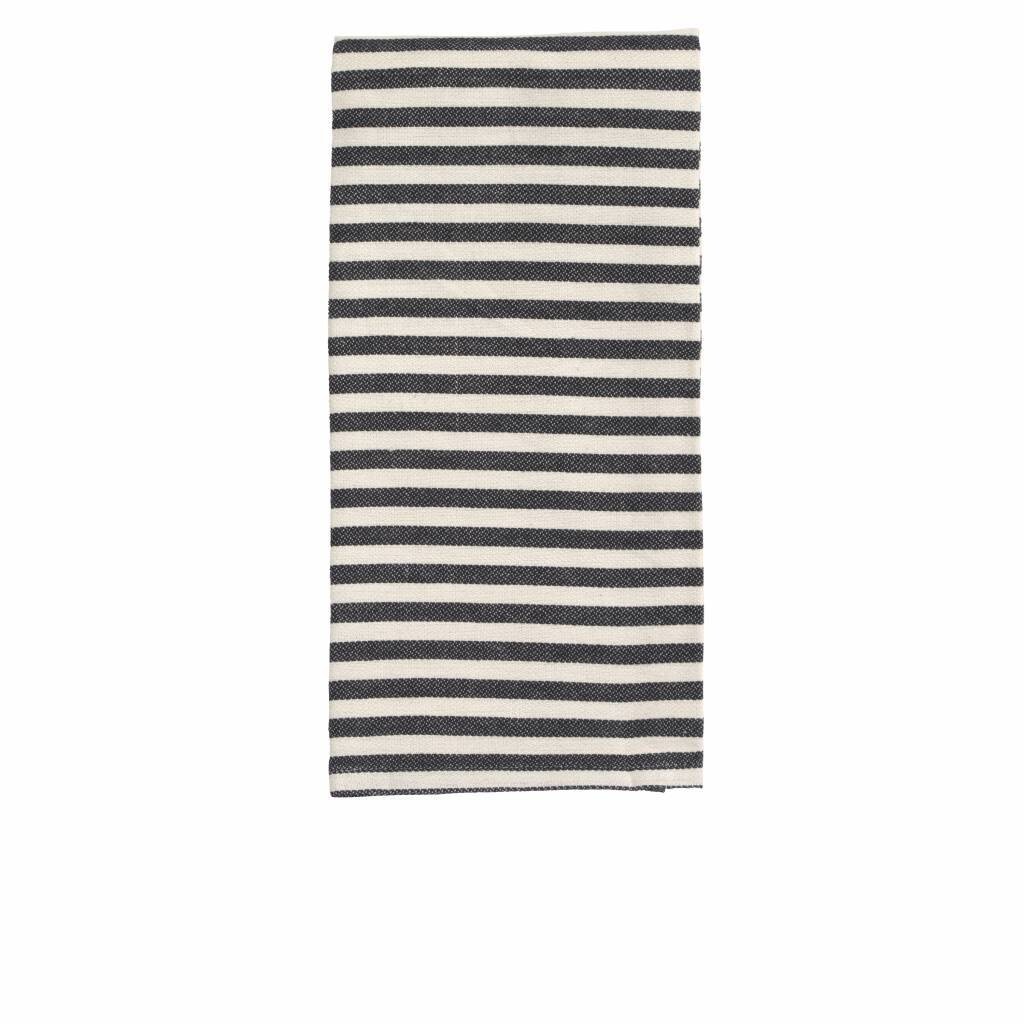 Broste Copenhagen keukendoek Stripe - Wit en Zwart (Set van 2)