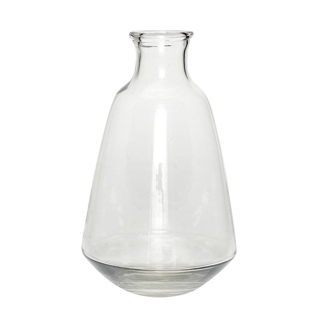 Hübsch vaas flesmodel - naturel glas - ø15 x 25 cm