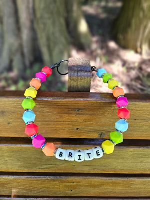Rainbow Brite Custom Dog Collar