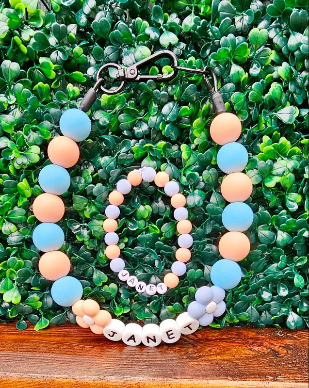 Peachy Blue Paw- Dog Collar/ Dog Necklace