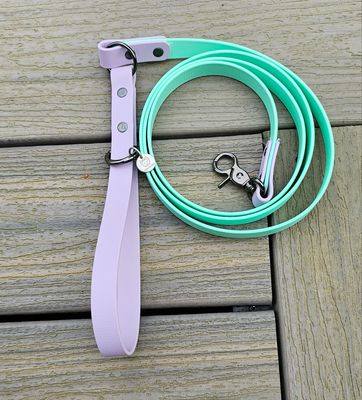 Two Tone Lavender &amp; Cream Mint  Biothane Dog Leash