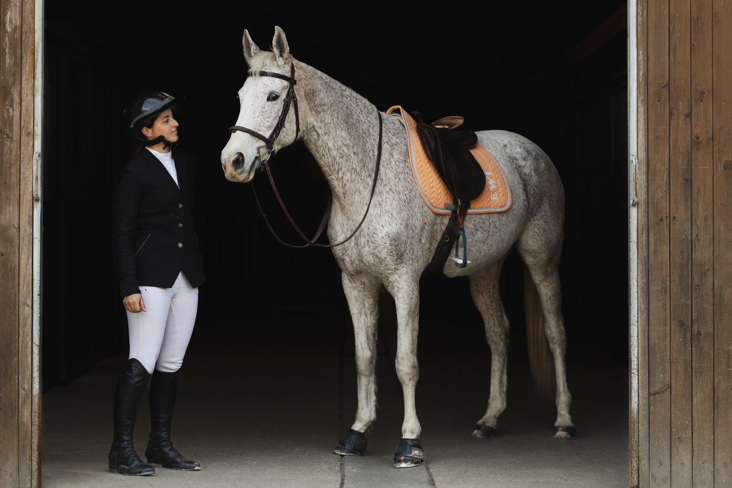 Tapis de selle Silver Glow Pêche