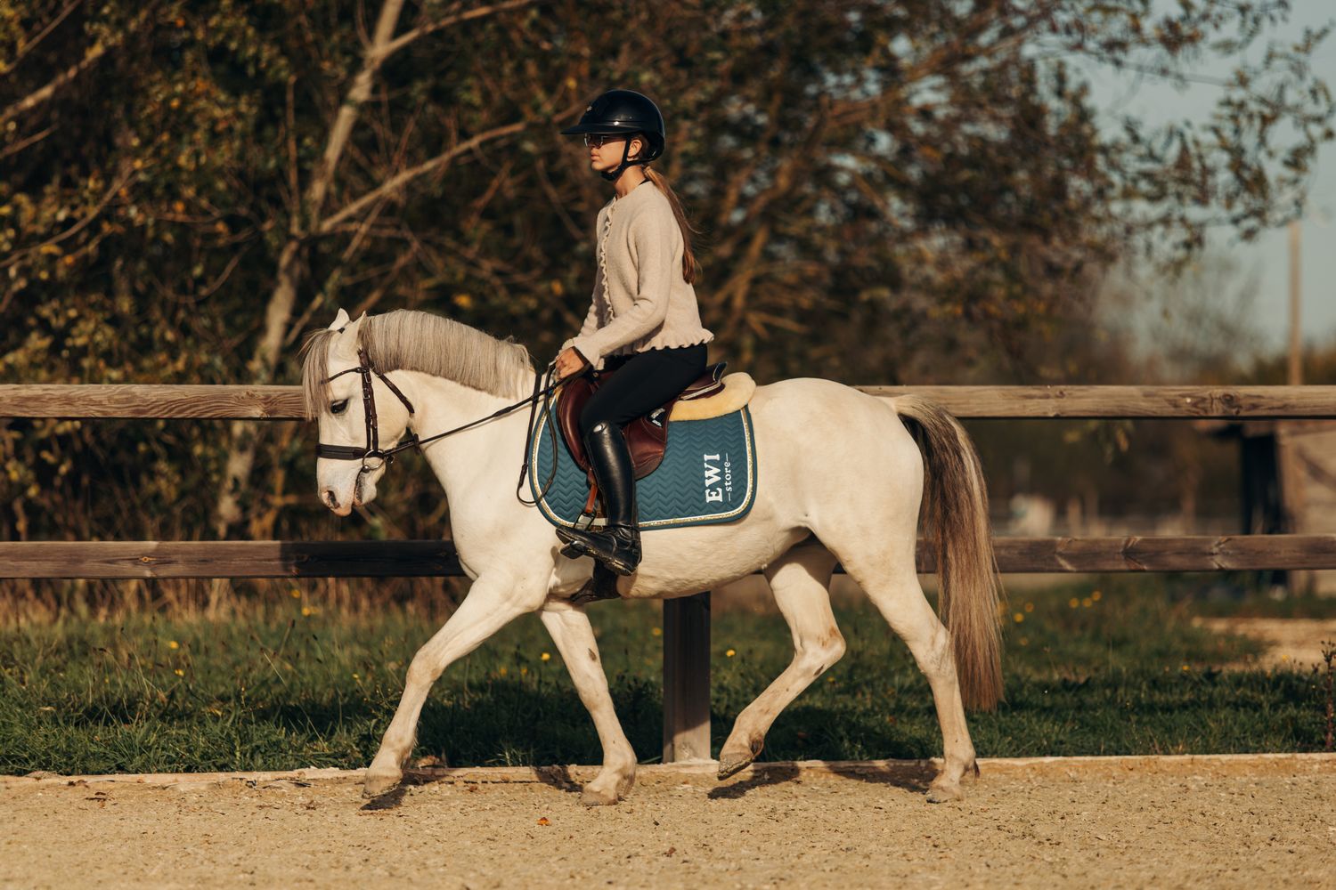 Tapis de selle Bleu Canard
