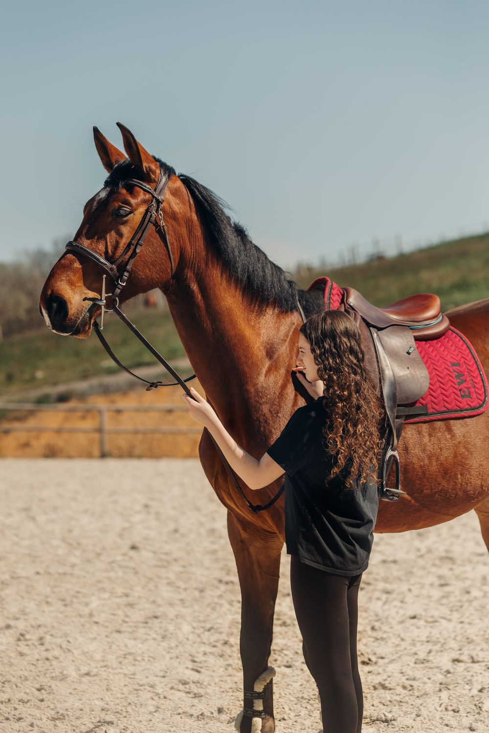 Tapis de selle Summer Glitter Framboise
