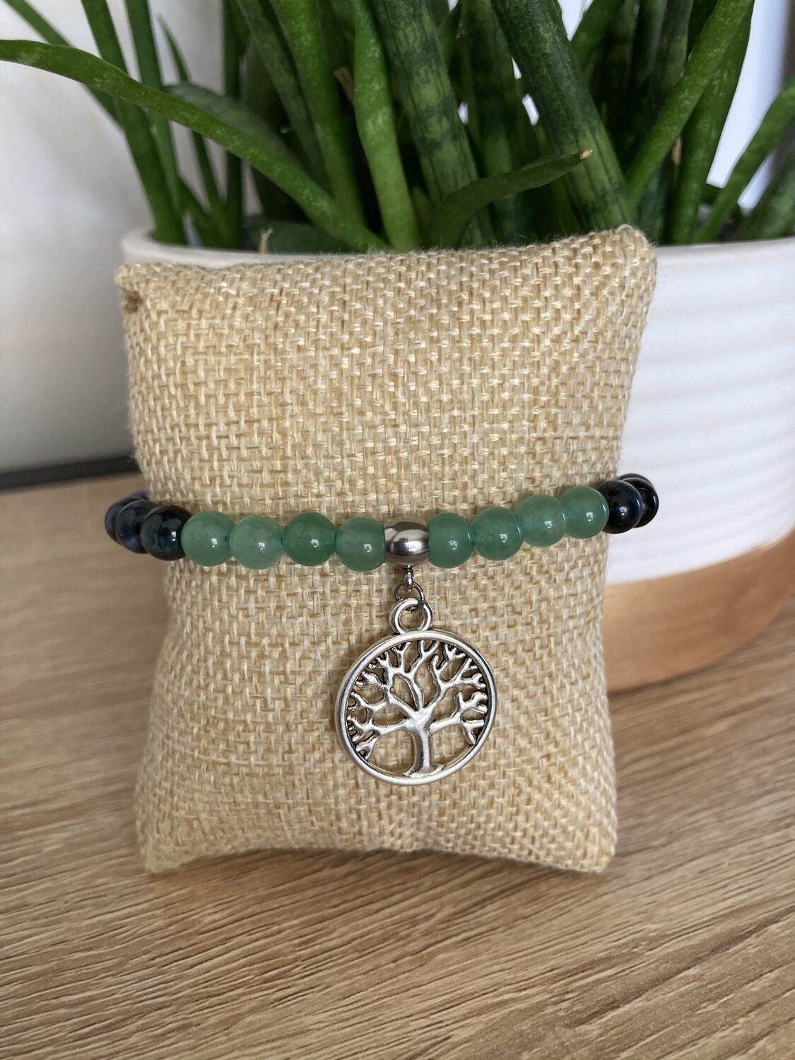 Bracelet arbre de vie œil de faucon / aventurine