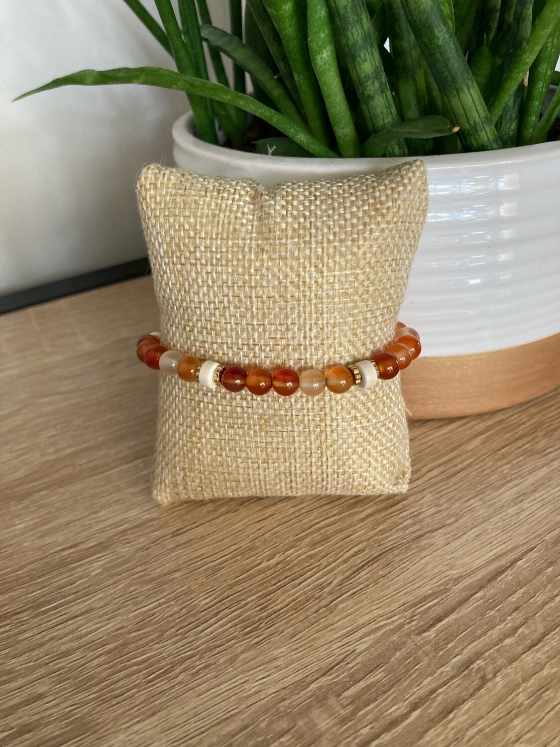 Bracelet Cornaline / Howlite