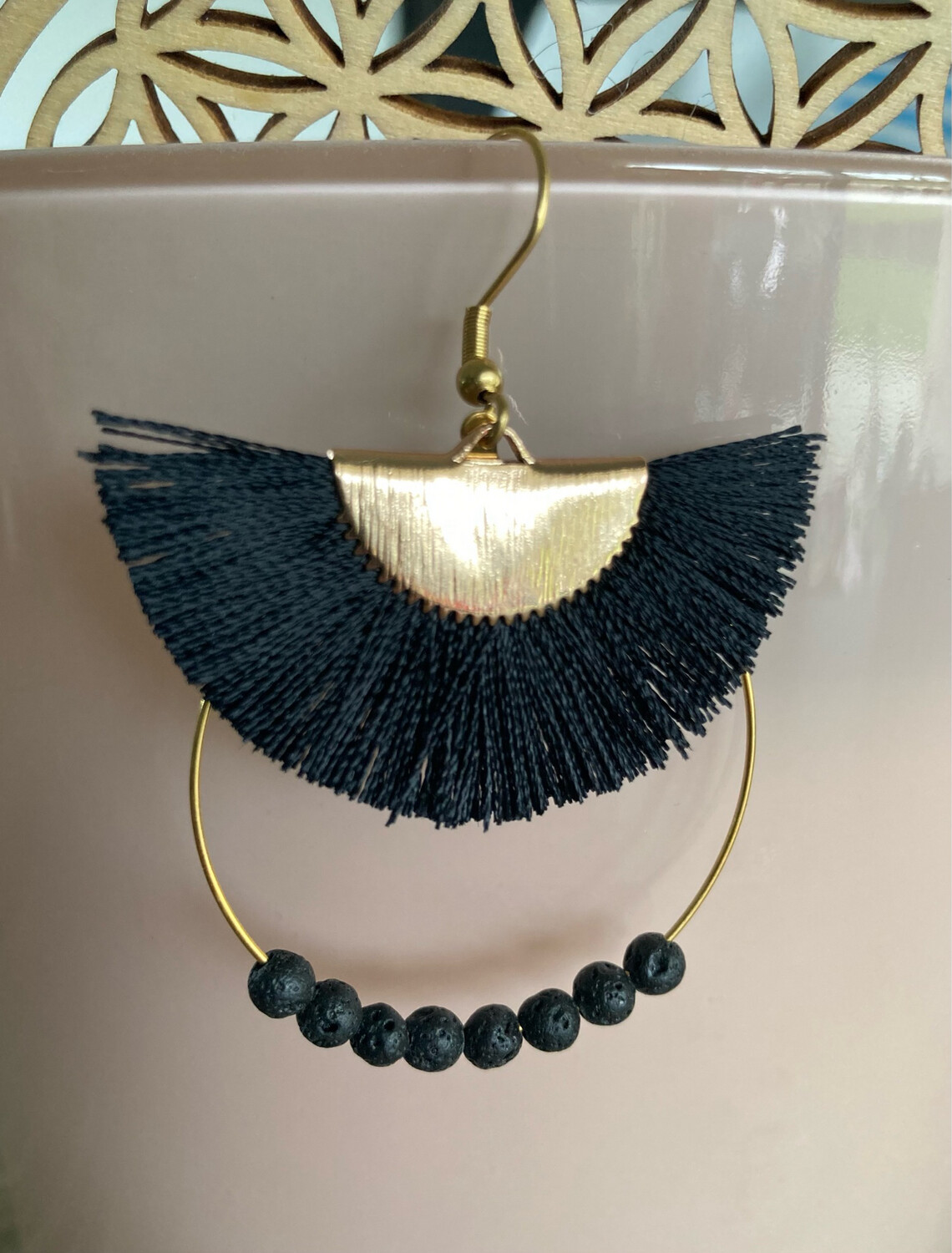 Boucles d’oreilles perles de lave