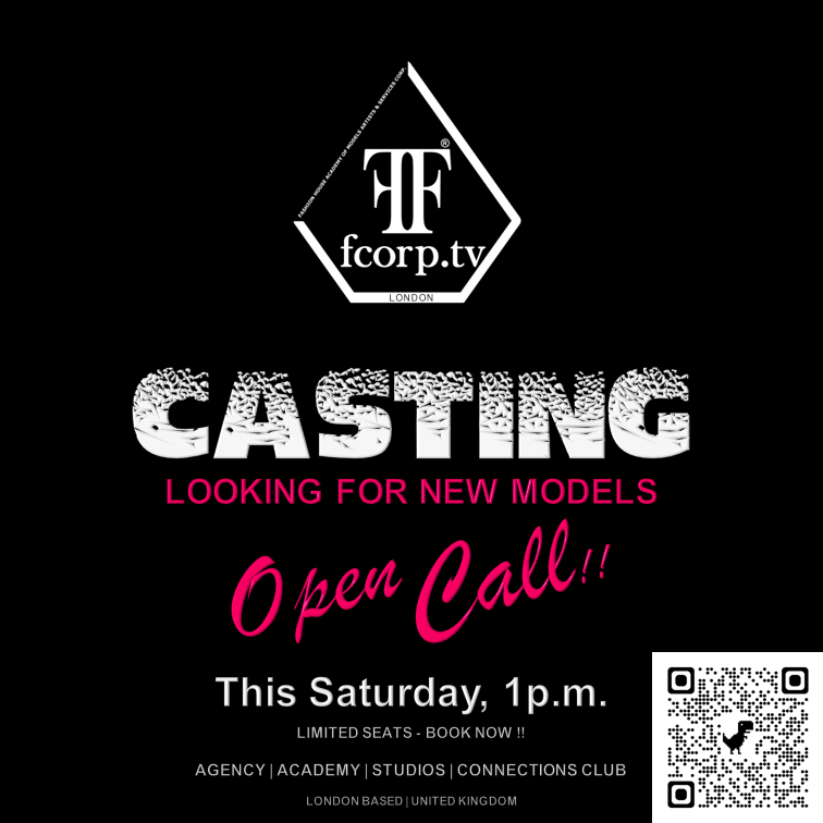 CASTING OPEN CALL 

FOR NEW MODELS &amp; TALENTS

EVERY SATURDAYS !!

BOOK YOUR SEAT NOW!!